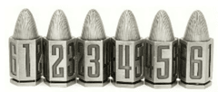 Bullet Dice - D6 Pair - Silver